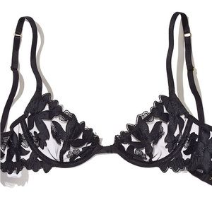 Ziggy Glam Floral Embroidery Unlined Bra